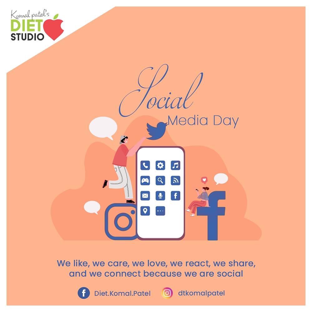 We like, we care, we love, we react, we share, and we connect because we are social.

#SocialMediaDay #SocialMediaDay2020 #WorldSocialMediaDay  #SocialMedia #komalpatel #diet #goodfood #eathealthy #goodhealth