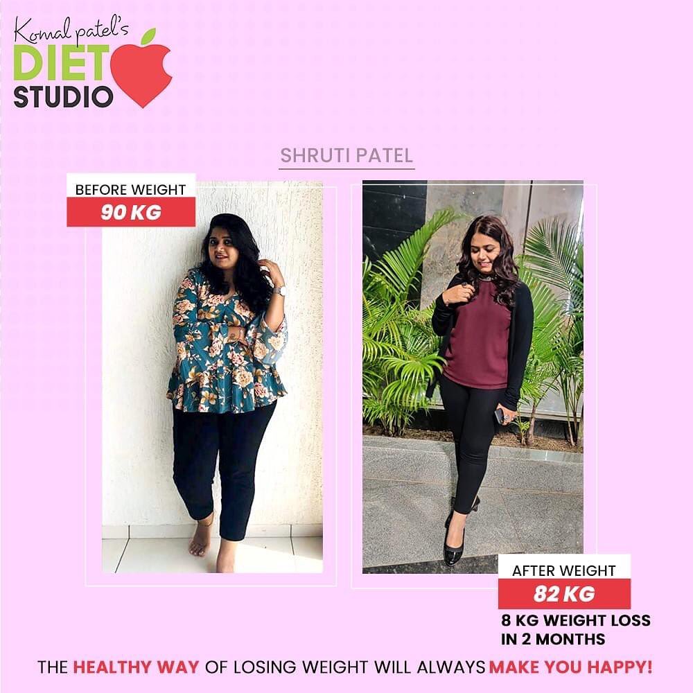 Looking for some real-life inspiration to get back to your health regime? Catch a glimpse of our beloved client Shruti Patel from Surat. She has lost 8 Kgs only in 2 months.

If she could, then you too can. But remember that the healthy way of losing weight will always make you happy!

Stay motivated and get the right kind of diet counselling done.

#KomalpPatel #Diet #GoodFood #EatHealthy #GoodHealth #DietPlan #DietConsultation