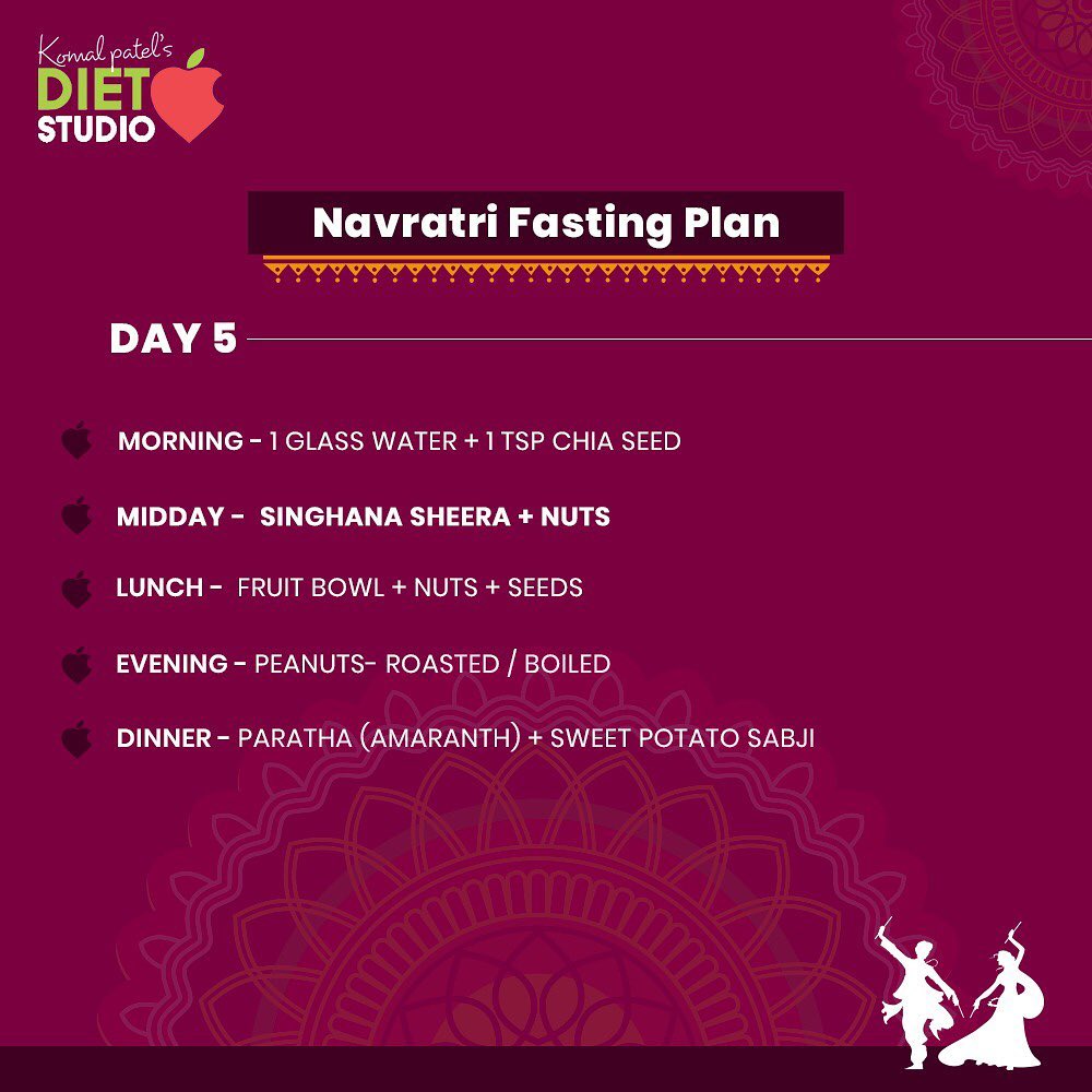 Fasting Navratri food plan. 
An interesting balanced and healthy diet plan for all those health conscious people out there.
#healthydietplan #navratri #dietplan #fasting #diet #dietitian #komalpatel  #dietitiansofinstagram #dietitian#fastingplan #navratridiet