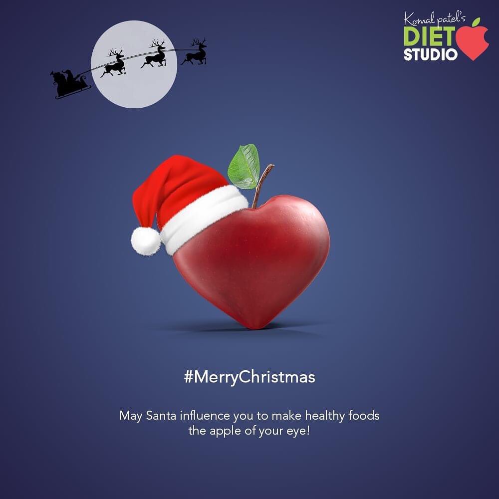May Santa influence you to make healthy foods the apple of your eye!

#Christmas #MerryChristmas #Christmas2020 #Festival #Cheers #Joy #Happiness #KomalpPatel #Diet #GoodFood #EatHealthy #GoodHealth #DietPlan #DietConsultation #SweatItOut #HustleToBounceBack