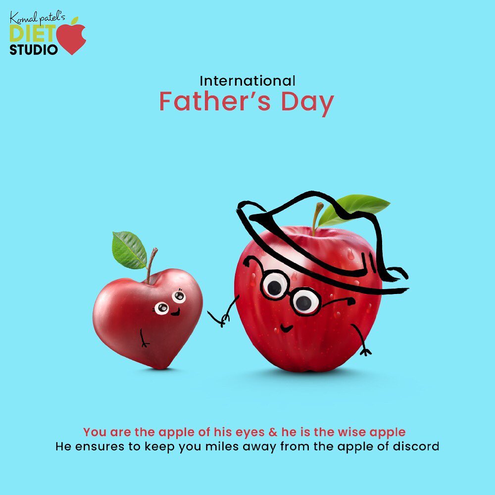 You are the apple of his eyes and he is the wise apple 
He ensures to keep you miles away from apple of discord…
#fathersday #happyfathersday #komalpatel #dietitian #fatherslove #instagramfathersday