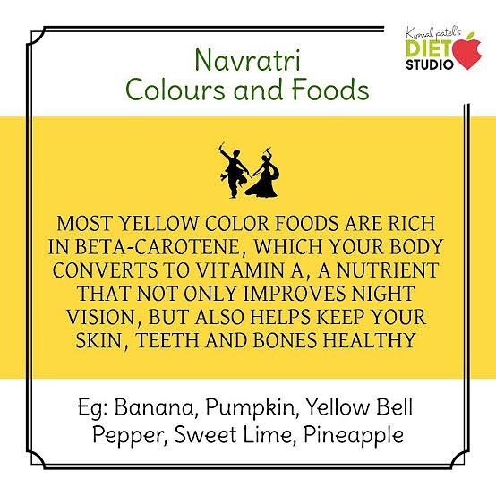 The festival celebrates the nine forms of Goddess Durga and each day has a special significance can colour associated with it. And like the days, the colours too have certain symbolism embedded in them.

Yellow emanates joy and happiness, and is a wonderful way to begin the nine-day festivity.
#navratri #komalpatel #durga