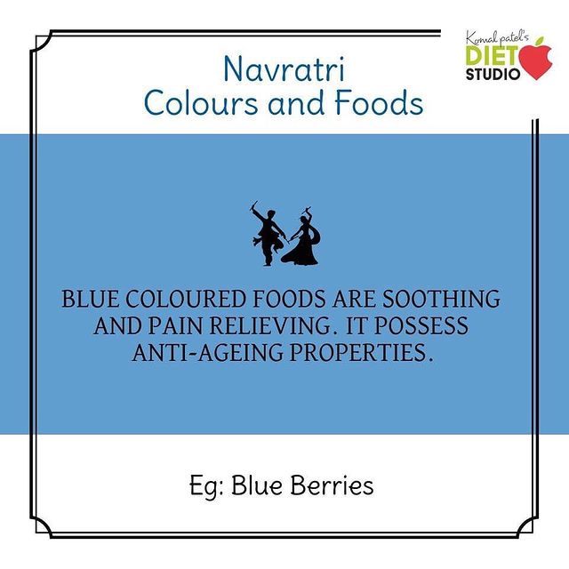 The festival celebrates the nine forms of Goddess Durga and each day has a special significance can colour associated with it. And like the days, the colours too have certain symbolism embedded in them.

#navratri #komalpatel #green #greenapple #healthyfood #healthylifestyle #healthynavratrifood #orange #peaches #apple #blueberries