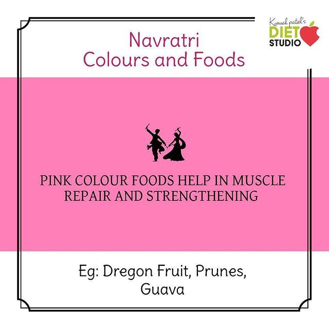 The festival celebrates the nine forms of Goddess Durga and each day has a special significance can colour associated with it. And like the days, the colours too have certain symbolism embedded in them.

#navratri #komalpatel #green #greenapple #healthyfood #healthylifestyle #healthynavratrifood #orange #peaches #apple #blueberries #guava