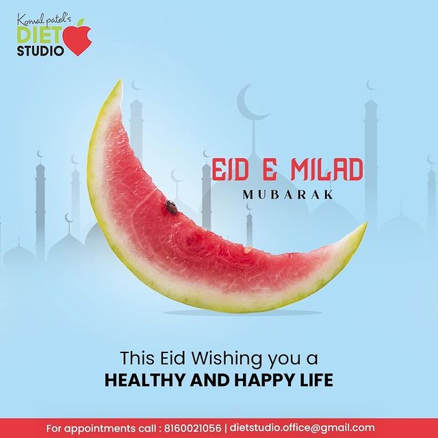 This Eid Wishing you a Healthy And Happy Life.

#eidemilad #eid #eidmubarak #KomalPatel #GoodHealth #DietPlan #DietConsultation #Fitness