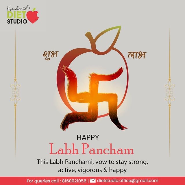 This Labh Panchami, vow to stay strong, active, vigorous & happy.
#ShubhLabhPancham #LabhPancham #LabhPancham2021 #IndianFestivals #Celebration #HappyDiwali #FestiveSeason #KomalPatel #GoodHealth #DietPlan #DietConsultation #Fitness