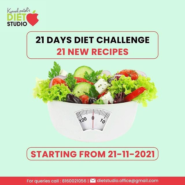 Set your fitness goal and start the 21 days Fitness Challenge with 21 New Diet Recipes . Accept the Challenge and get rejuvenated 

#FitnessBeforeFilters #HealthyLiving #PledgeToFitness #KomalPatel #GoodHealth #DietConsultation #HealthyEating #MindfulEating #Dietchallenge￼ #Getinshape