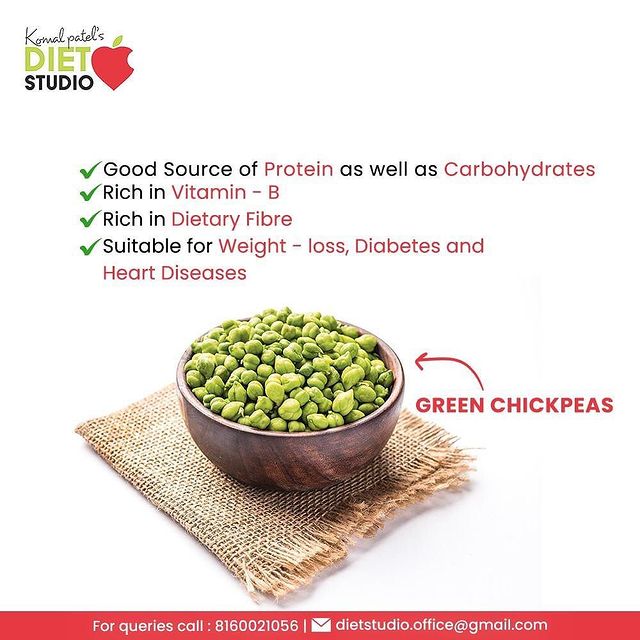 Green chickpeas are an excellent food source for a healthy life. Rich in much-needed nutrients, they are also perfect for weight loss, diabetes & heart diseases. Munch into a bowl of health & stay healthy
 
#FitnessBeforeFilters #HealthyLiving #PledgeToFitness #KomalPatel #GoodHealth #DietConsultation #HealthyEating #MindfulEating