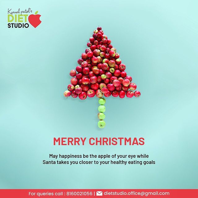 May happiness be the apple of your eye while Santa takes you closer to your health eating goals.

#chritsmas #happychristmas #merrychristmas #komalpatel #dietstudio #dietplan #dietitian