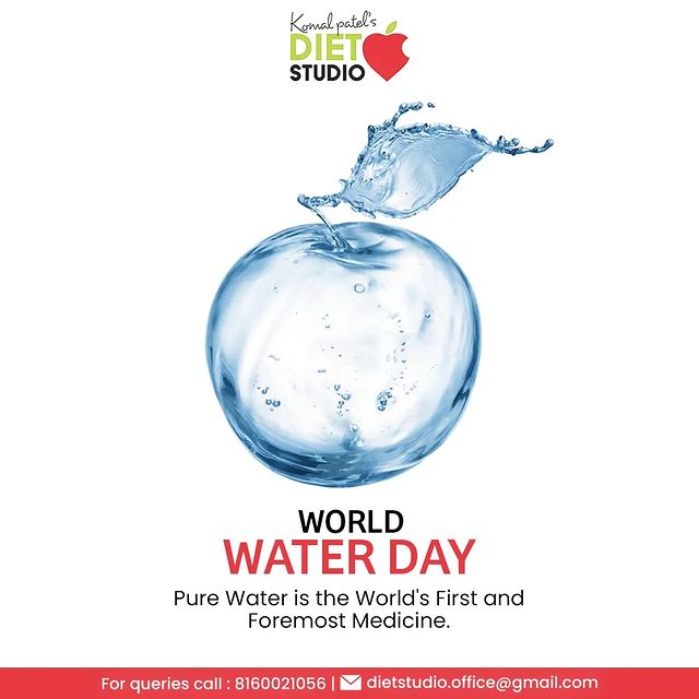 Pure Water is the World's First and Foremost Medicine.

#WorldWaterDay #WorldWaterDay2022 #WaterDay #SaveWater #SaveWaterForFuture #WaterConservation #DietitianKomalPatel