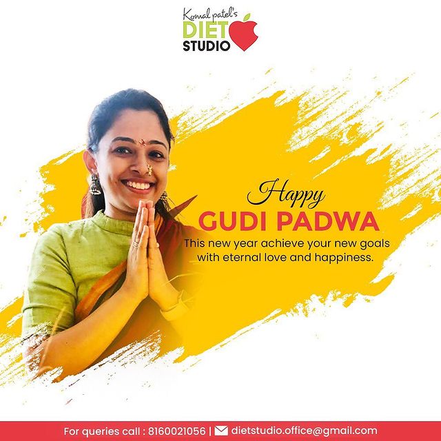 This new year achieve your new goals with eternal love and happiness.
Cherish the blessings and celebrate the auspiciousness of the divine energy in the name of Gudi Padwa.
#gudipadwa #festival #indianfestival #fest #komalpatel #dietitian #marathimulgi #navratri