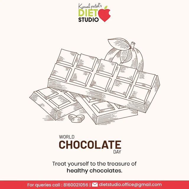 Treat yourself to the treasure of healthy chocolates.

#worldchocolateday #chocolateday #worldchocolateday2022 #DietitianKomalPatel