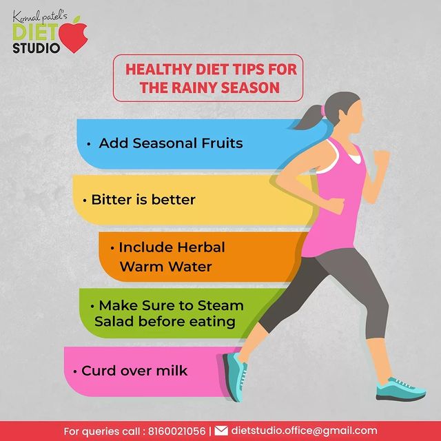 The lower immune system is one of the main reasons various common monsoon diseases find their way into our bodies. A healthy diet is a key to good health. Here are some smart tips for a healthy diet in the monsoon.

#DtKomalPatel #Fitness #MindfulDiet #MindfulEating #GetFit #Workout #PhysicalFitness