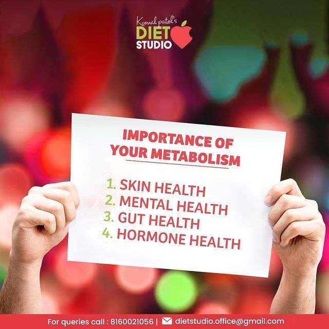 Our entire body is connected to our metabolism. It is the sum of all of these processes and it acts as a little engine that uses nutrients to give the body the functions it needs.

Hence it is totally a necessity to keep the metabolism rate in check!
Take a look at the below mentioned symptoms that will tell you that your cells are not making energy or that your metabolism has slowed down includes things like:
* Constipation
* Acne
* Bloating
* Painful periods
* Heavy periods
* Irregular cycles
* Cold hands and feet
* Fatigue
* Anxiety
* Depression

In-case you observe any of these symptoms or wish to manage your metabolism rate, get in touch.

#Metabolism #SkinHealth #GutHealth #BrainHealth #MentalHealth #MetabolismManagement #Fitspiration #DietManagement #DtKomalPatel #Fitness #MindfulDiet #MindfulEating #GetFit #Workout #PhysicalFitness #HealthyEating
