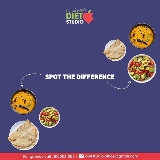 Eating home-cooked meal is the first step towards healthy lifestyle but portion key is the key to body weight management. 

Keep watching and filling your plate right!

#WatchYourPlate #PlateManagement #EatingHabits #Fitspiration #DietManagement #DtKomalPatel #Fitness #MindfulDiet #MindfulEating #PhysicalFitness #HealthyLiving