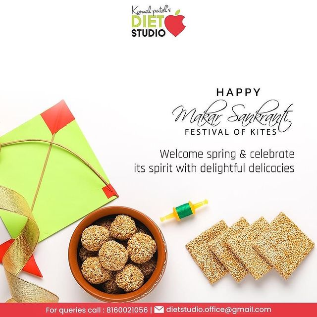 Welcome spring & celebrate its spirit with delightful delicacies.

#KiteFestival #Uttrayan #Uttrayan2023 #HappyUttrayan #MakarSankranti  #HappyMakarSankranti #FestivalofKites #IndianFestivals #IndianCelebrations #NutriRasoi #DieticianKomalPatel #DtKomalPatel