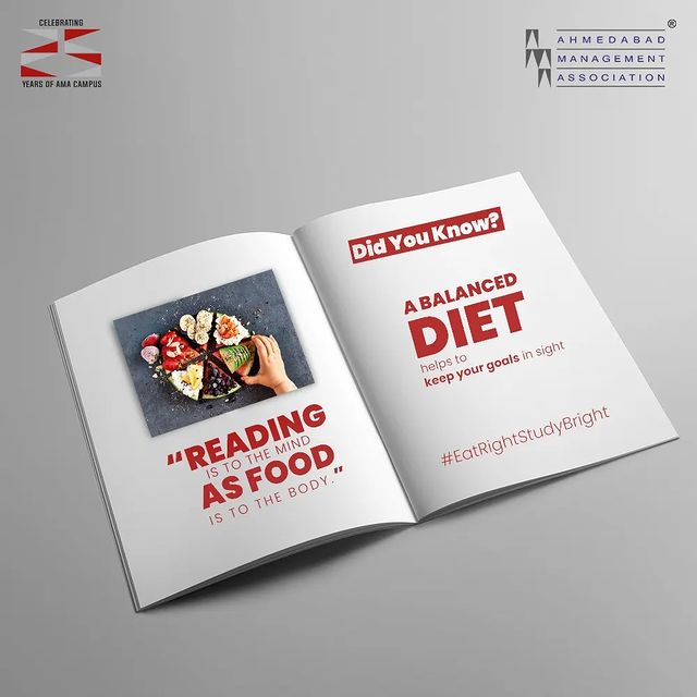 #EatRightStudyBright

A balanced diet to keep your goals in sight.

Proper nutrition and a sleep regimen help boost memory, concentration, and cognitive functions.

This exam session, let's help the kids make smart food choices and support their success during exams! 

Stay tuned for more.

#EatRightStudyBright #AMA #AhmedabadmanagementAssociation #Ahmedabad #NurtureTheirFuture #FoodforKids #FuelforBrain #HealthyFood #Nutrition #ExamTime #exams