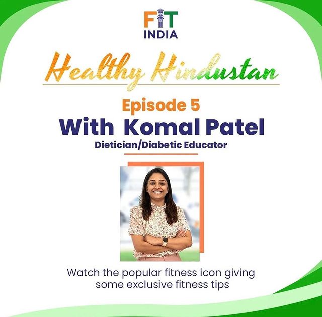 All set for fitindia healthy Hindustan episode. 

Catch me on fitindia YouTube channel on 19th Feb at 11.00 am 

@fitindiaoff #healthyhindustan #komalpatel #guthealth