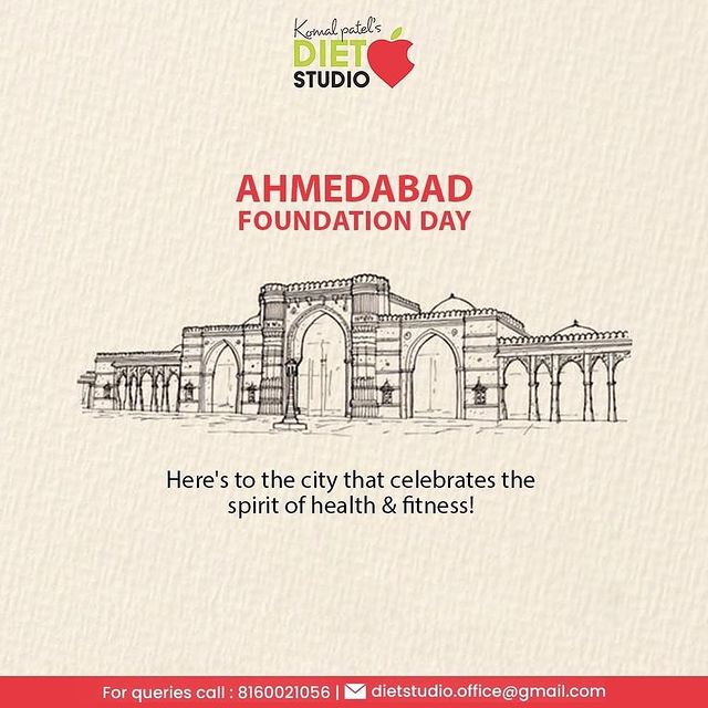 Here's to the city that celebrates the spirit of Health and Fitness!

#AhmedabadFoundationDay #AhmedabadFoundationDay2023 #AmdavadFoundationDay #AapnuAmdavad #GloriousAhmedabad #HeritageCityAhmedabad #HealthyInnovations #CelebratingAhmedabad #KomalPatel #DtKomalPatel